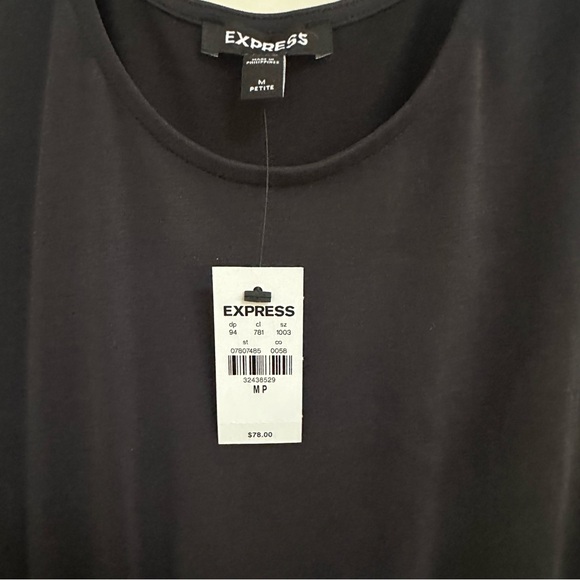 NWT! Express Silky Sueded Jersey Ruched T Shirt Midi Dress in Petite Medium - Picture 12 of 13